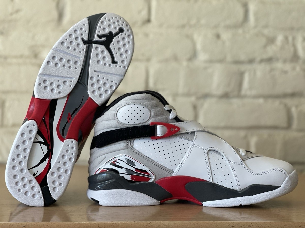 Nike Air Jordan 8 Retro Bugs Bunny White Black Red Men Size 9.5