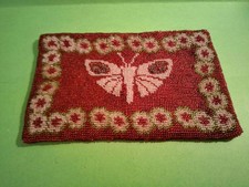 Vintage Beadwork (felt backed) Butterfly Design for Holding Needles/ paperweight