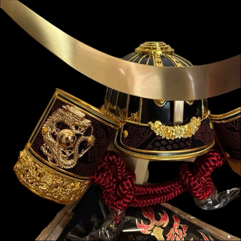 Casco de colección japonés samurai masamune Kabuto armadura Yoroi portátil para niños Foto 3 de 4