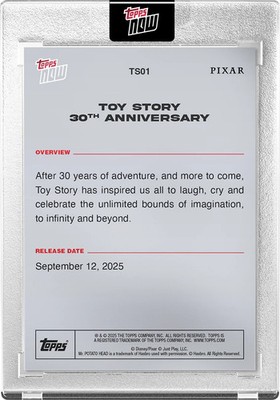 2025 Disney Topps NOW Toy Story 30th Anniversary Card | eBay