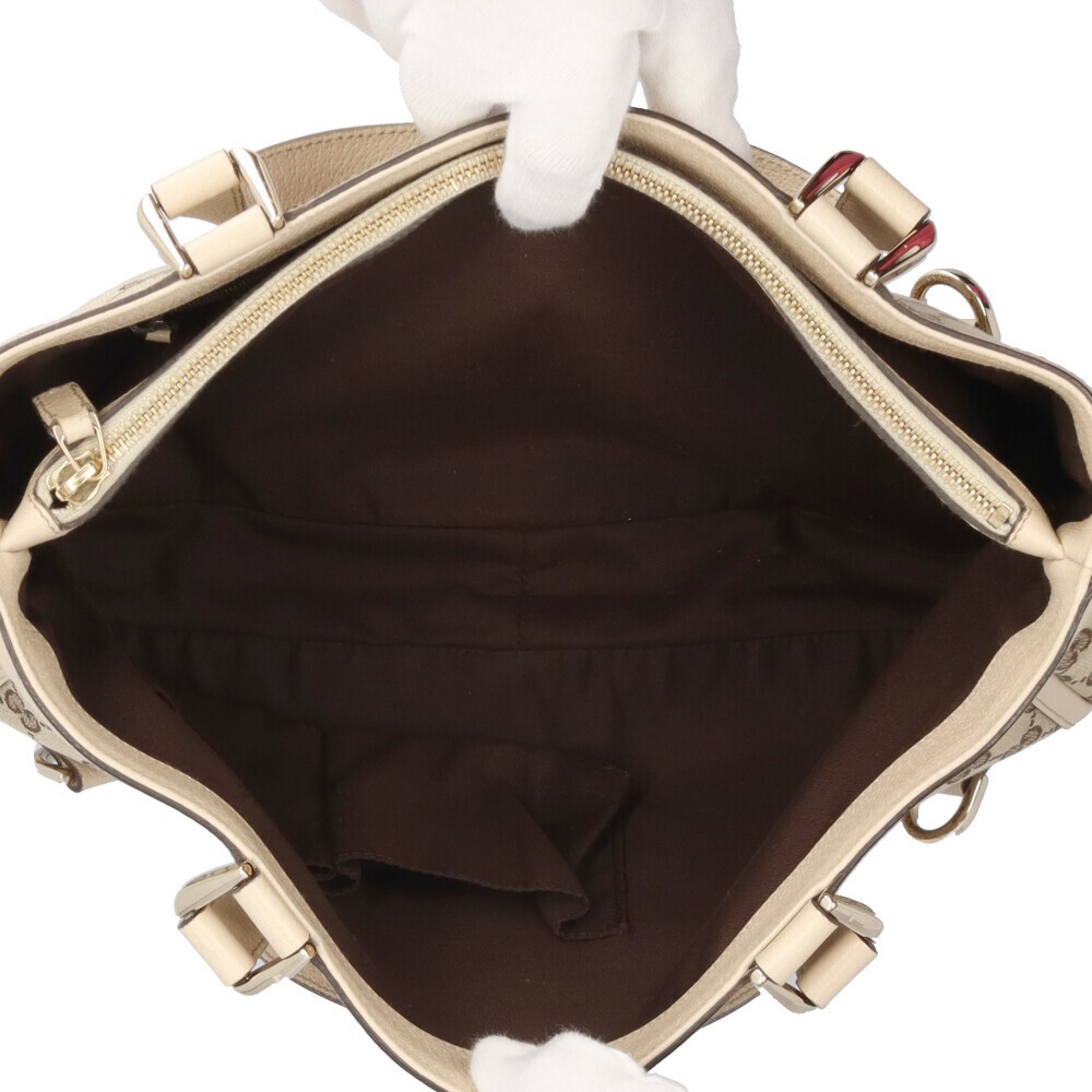 Gucci Abbey Tote Bag GG Canvas 170004 Beige Women s GUCCI Used From Japan thumbnail 6