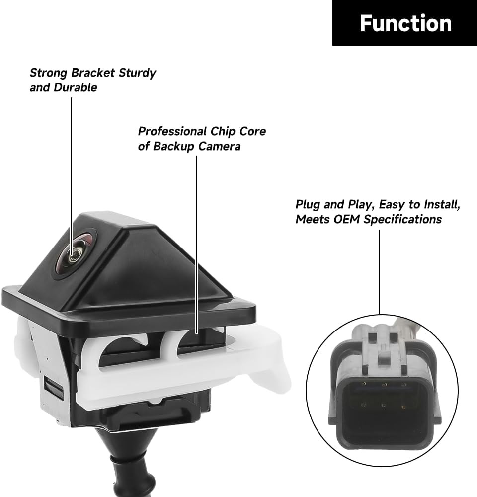 Rear View Back Up Wide Angle Camera Park Assist Reverse - Compatible... 