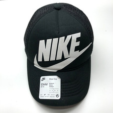 Nike Rise Cap Trucker Hat Black Child 4-7 Yrs Old OSFM Snapback Foam Front