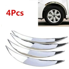 4x Chrome Car Wheel Eyebrow Sticker Arch Trim Lips Fender Anti-scratch Protector