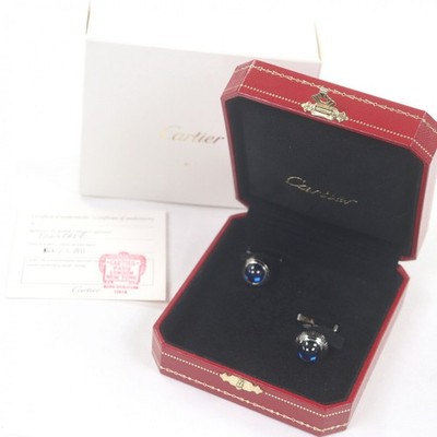 Excellent Cartier Cufflinks cufflinks Blue spinel Silver SV925