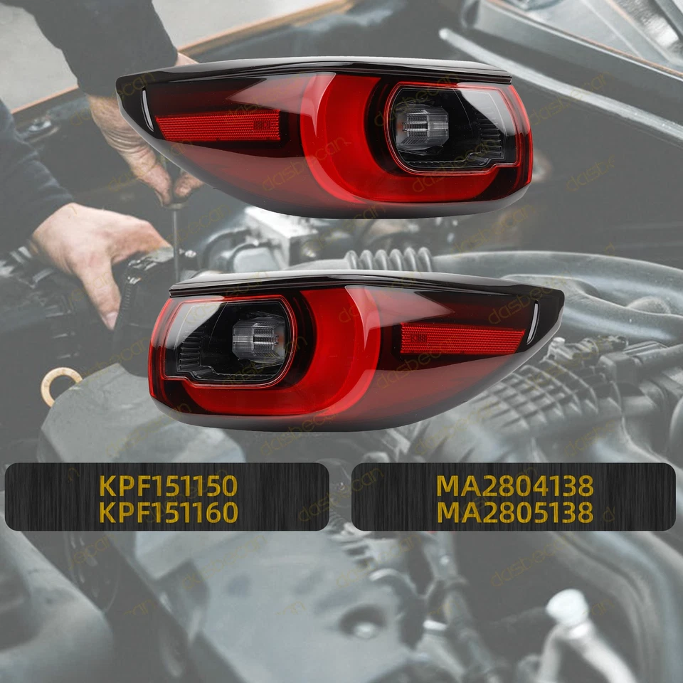 Pair Rear Left & Right Outer Side LED Tail Light For Mazda CX5 CX-5 2022-2024 - Изображение 2 из 4