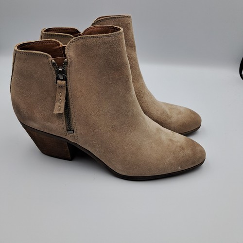 Frye & Co. Stivaletti donna scamosciati doppia zip punta mandorla tacco impilato 8,5M - Foto 3 di 9