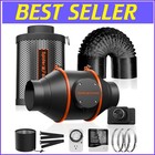 Energy-Efficient 4 Inch Inline Duct Fan with Carbon Filter & Humidity Controller