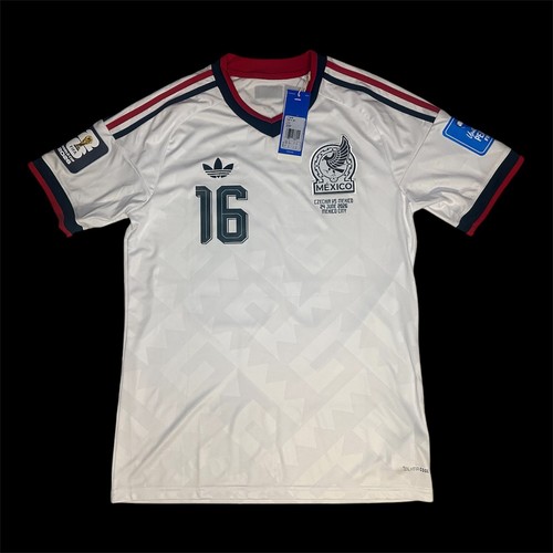 Julian Quiñones #16 Mexico 2026 BNWT M Away Match detail Jersey Czechia  Adidas