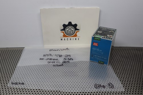MEAN WELL NDR-480-48 100-240VAC 5.3A 50/60Hz 24V 20A Power Supply Used Warranty - Picture 2 of 13