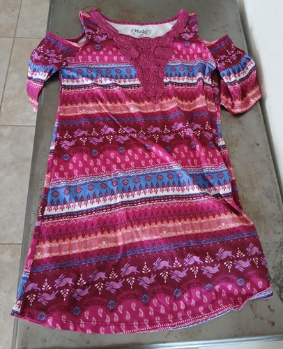 Mudd Girls Off The Shoulder Dress Size 7/8 - Picture 14 of 14