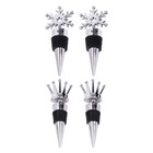 4 Pcs Weinkorken Flaschenverschluss Aus Metall Verschlussstopfen Für