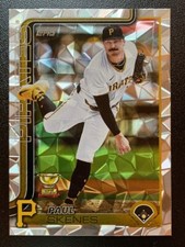 2025 Topps #98 Paul Skenes Short Print Diamante Foil – Pirates RC Parallel