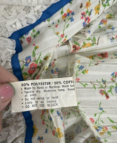 Maxi abito da tè lungo donna vintage anni 70 molto carino S/M - Foto 3 di 6
