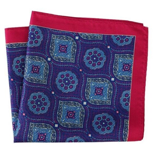 Fazzoletto con stampa a righe floreali - fazzoletti quadrati tascabili morbidi uomo asciugamano petto - Foto 25 di 40