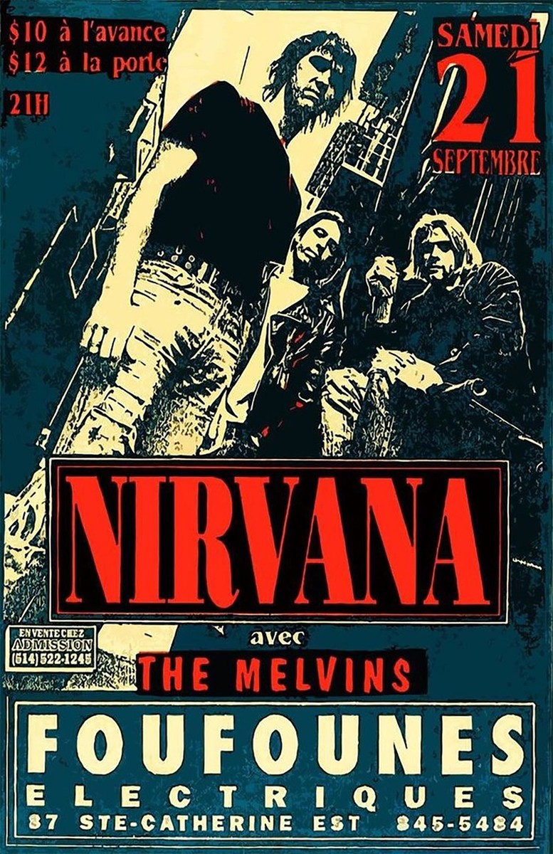 NIRVANA ポスター　Vintage　ヴィンテージ 　poster Amazon.com: UKSHFKJN Nirvana Poster Vintage Music Band