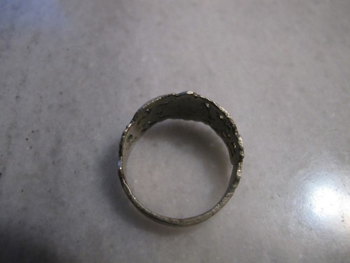 Antique Georgian Alloy Silver Openwork Signet Ring 11- US - 第 4/7 張圖片