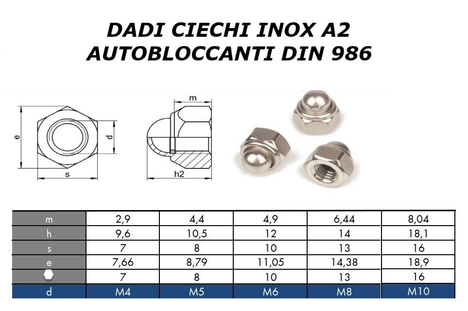 Dadi Con 4 Punte In Acciaio Zincato - 50 Pezzi M5 X 8 Mm Per Falegnameria - Foto 3