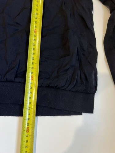 Sportscraft Signature Mock Neck Long Sleeve Silk Blend Top Navy Size 6 - Picture 6 of 8