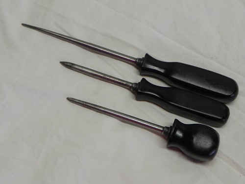 Snap-On 3 Piece 5ASA & 6ASA Black Hard Handle Scratch Awl Lot USA - Picture 7 of 9