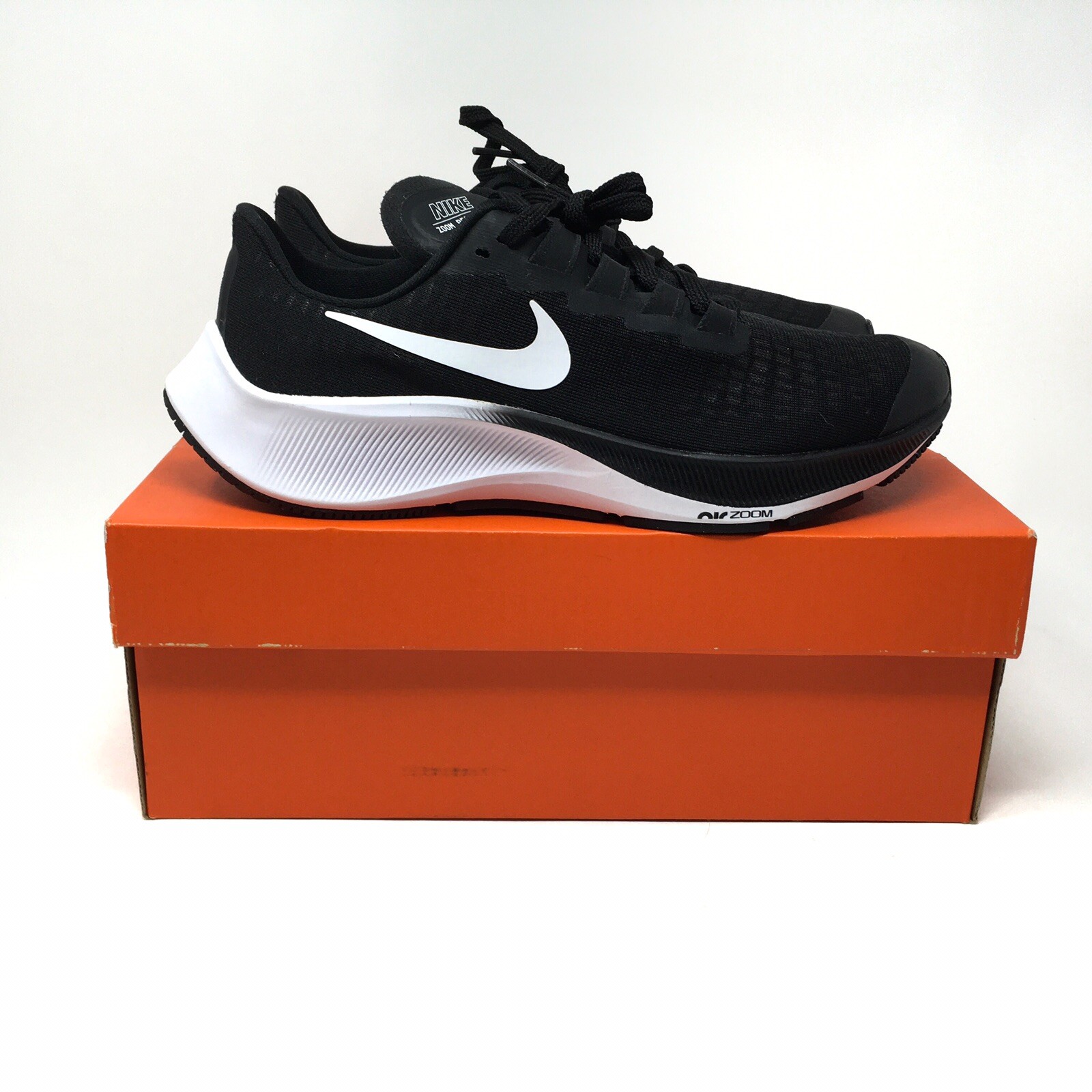 NIKE AIR ZOOM PEGASUS 37 GS Black/White Big Kid Size 5.5, NIB | eBay