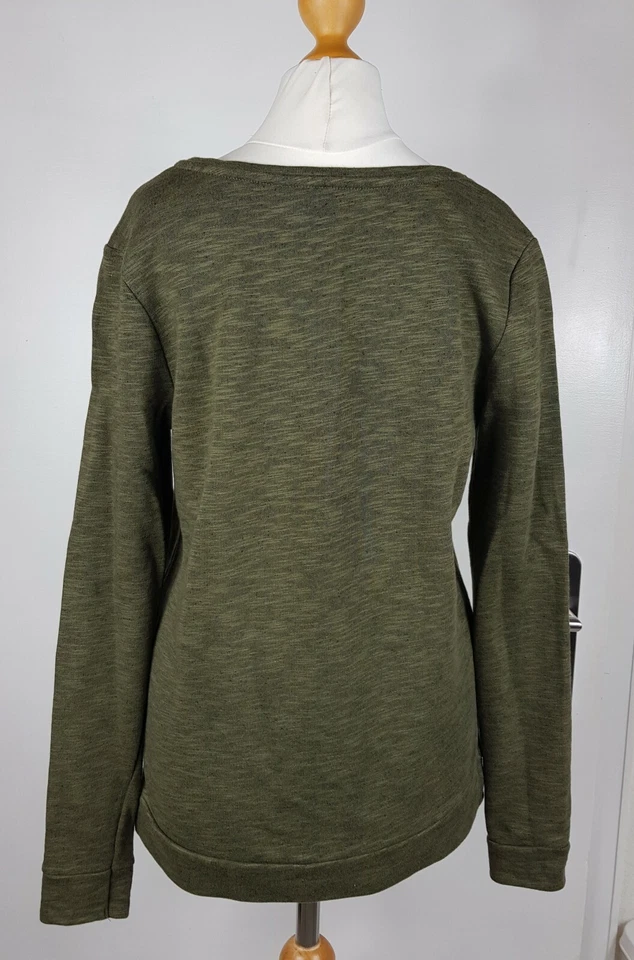 CLOCKHOUSE C&A Sweatshirt Print Grün Oliv Longsleeve Gr.XS - Bild 2 von 2