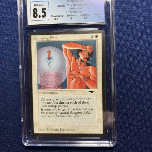 MTG Antiquities Damping Field CGC 8.5 Quad++ NM/Mint+ (Mint surf, edges) 1994
