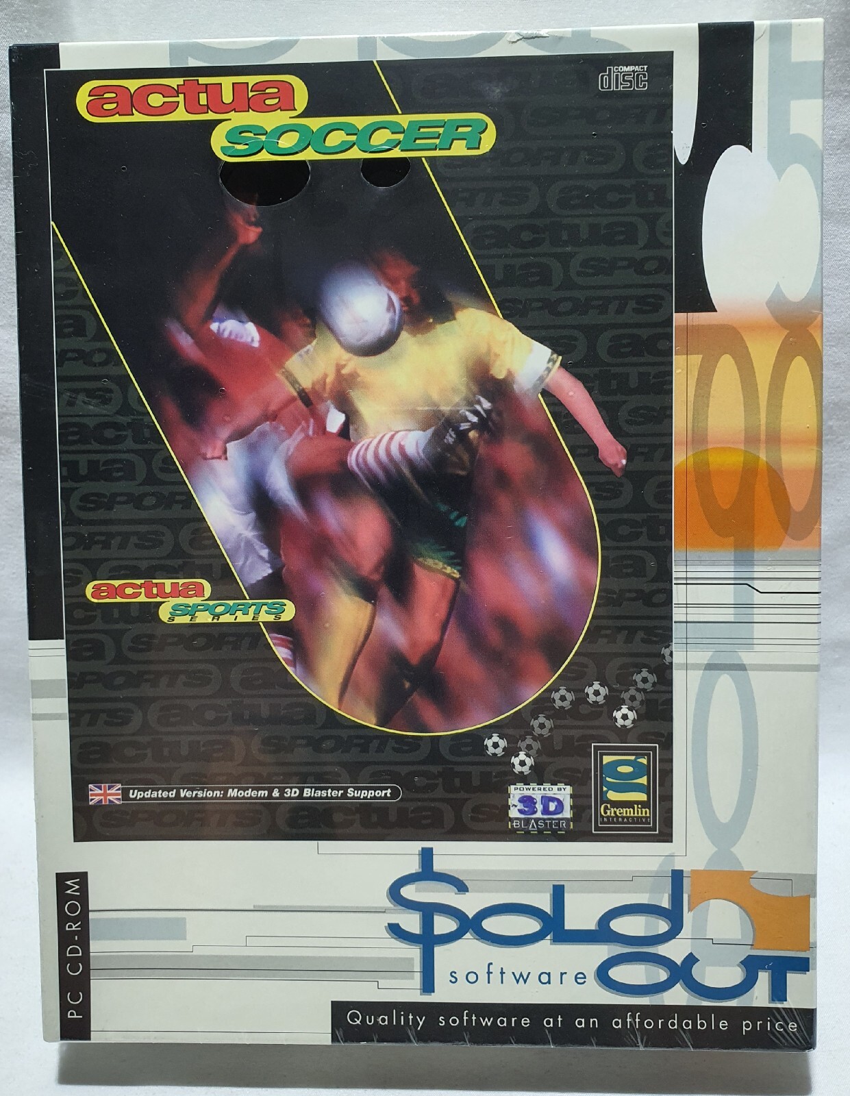Actua Soccer PC CD-ROM Soldout Edition Big Box NEW UNUSED resealed