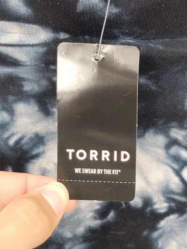 Torrid Skirt Womens Plus 1X Black Tie Dye Mini Boho Casual Stretch - Picture 5 of 8