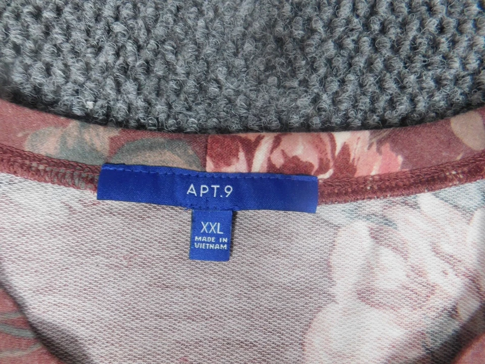 Apr 9 Vestido Mujer 2XL XXL Morado Floral Línea A Bolsillos Elásticos Foto 4 de 4