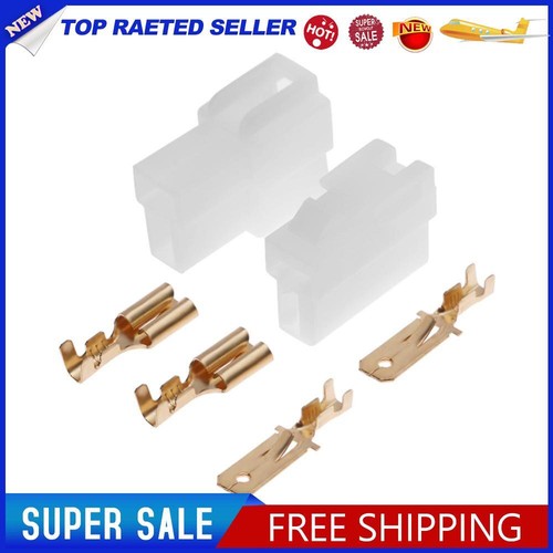 3Pc T-Type 2 Pin Radio DC Power Connector Plug for VHF/UHF for Kenwood Yaesu Ico