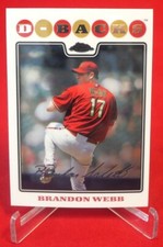 Brandon Webb Topps Chrome MLB 2008 Baseball Card #41 MT