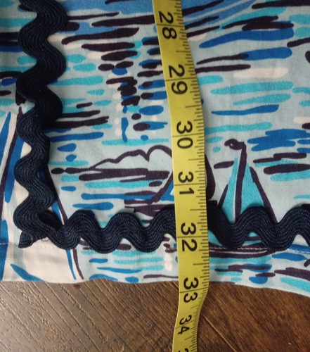 Sail To Sable Boot Print ärmellos klassisch Tunika Tank V-Ausschnitt Kleid Größe Small - Bild 7 von 7