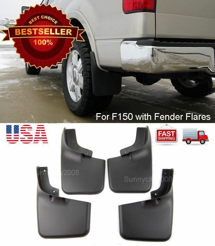 Splash Guards & Mud Flaps For Ford E-150 Front Rear Set OE Splash Mud Guards Flaps For 15-20 Ford F-150 W/O Fender Flares OEM Splash Guards & Mud Flaps For Ford F-150