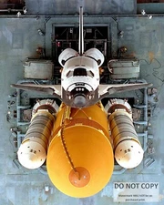 SPACE SHUTTLE ATLANTIS OVERHEAD VIEW AS IT ROLLS TO PAD 8X10 NASA PHOTO (EP-307)
