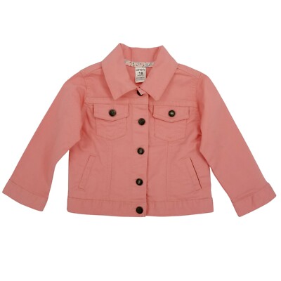 Carter's Girls Pink Long Sleeves Pockets Button Up Jacket Size Infant 18 Months