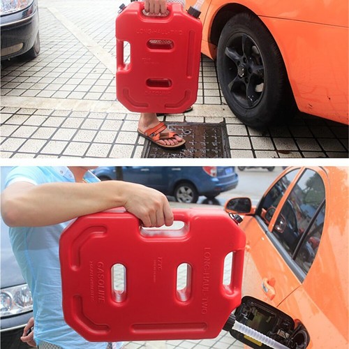 10L Fuel Tank Can Car Motorcycle Spare Petrol Oil Backup Canister with Lock Key - Bild 2 von 12
