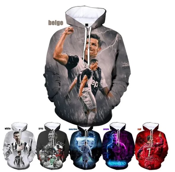 Cristiano Ronaldo Art Hoodie Soccer Futbol Sweater