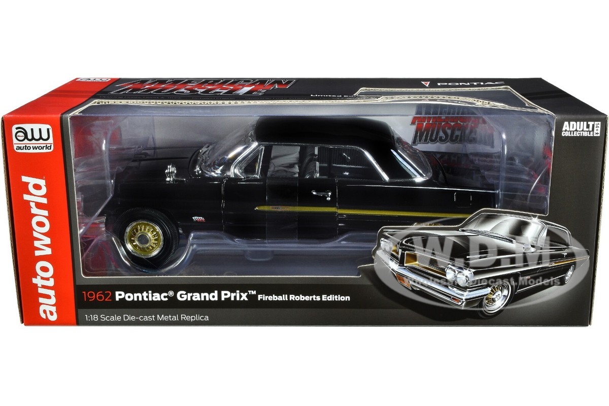 1962 PONTIAC GRAND PRIX FIREBALL ROBERTS EDITION BLACK 1/18 AUTO