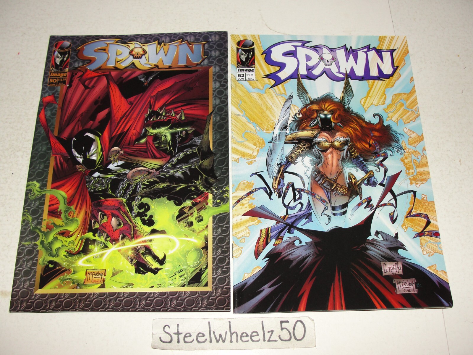Spawn 4 Comic Lot Image 1993 #16 32 50 62 Redeemer Todd McFarlane Greg ...