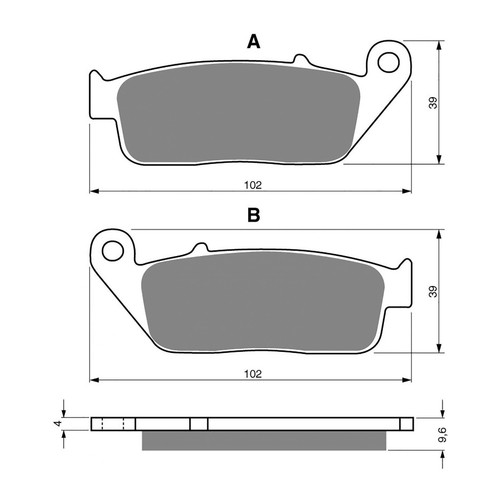 Brake Pads for HONDA CBR 500 R ABS 2013-2021 FRONT Goldfren S33 - Picture 3 of 3