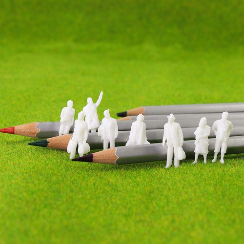 P8705B 100 or 200pcs 1:87 UnPainted White Figures Passenger HO Scale - Picture 2 of 6