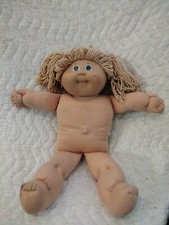 Cabbage Patch Niños Caniche de Trigo Cabello con 2 Colas de Caballo Niña Ojos Verdes 1982