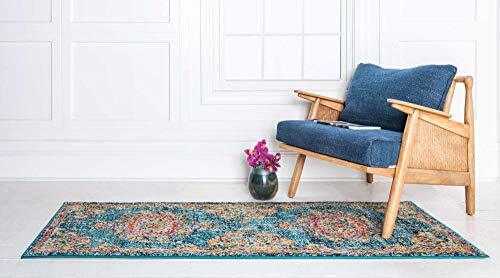 Penrose Collection Area Rug - Alexis (2' 2" x Runner 2' 2" x 6' 0" Blue/Gray - Picture 4 of 7