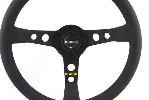 Momo Leder Sportlenkrad Modell MOD. 07 350mm schwarz black steering wheel volant - Bild 2 von 5