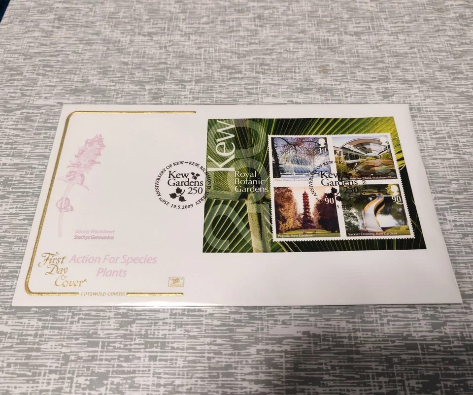 🔥RARE POSTMARK 2009 KEW GARDENS 250 ANNIVERSARY GB STAMPS M/S FIRST DAY COVER - Image 2 of 2