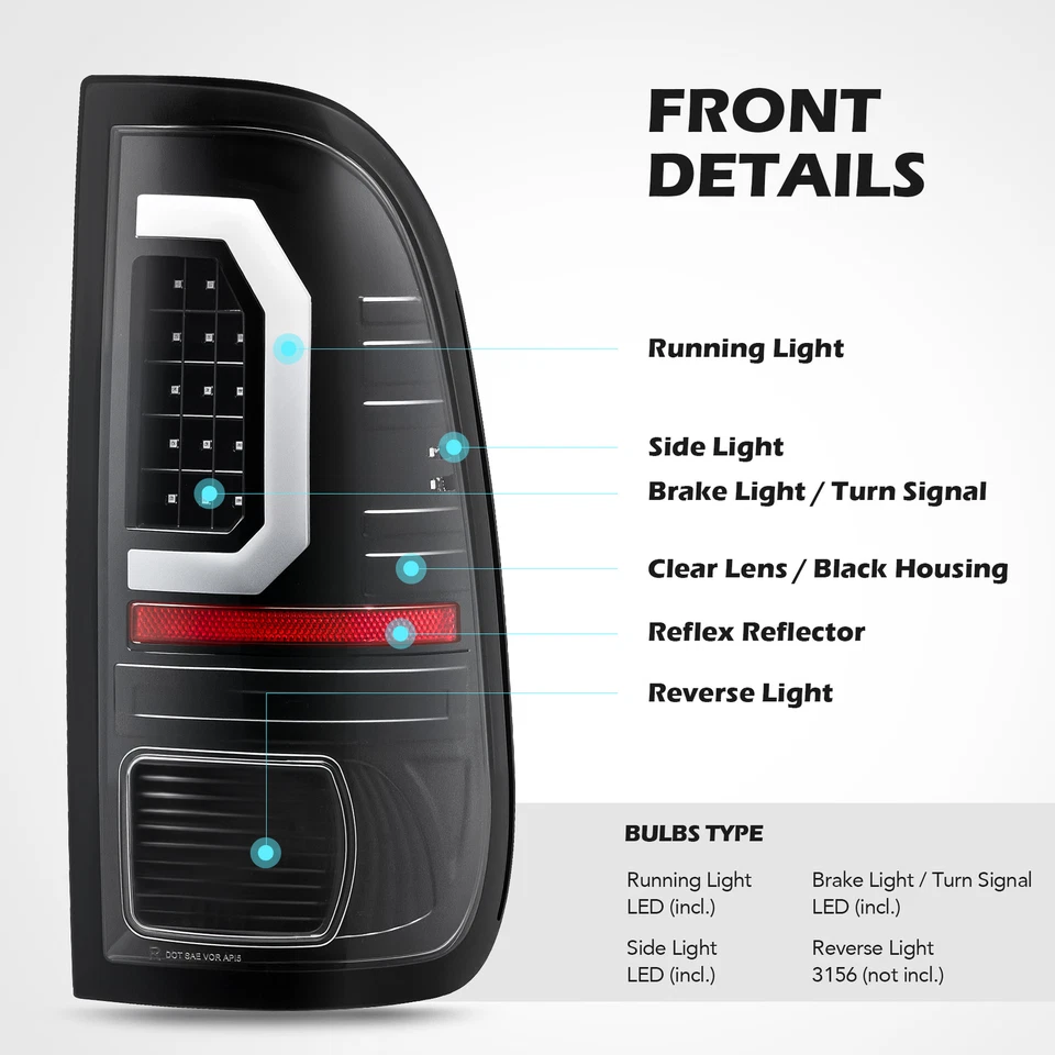 For 1997-2003 Ford F150 1999-2007 F250 F350 F450 Superduty LED Tail Lights Lamps - Image 2 of 4