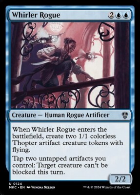 *MtG: 4x Whirler Rogue - Commander Murders at Karlov Manor UC - magicman*