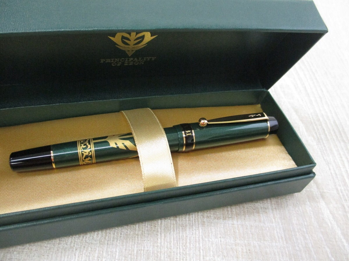 GUNDAM ZABI Pilot FOUNTAIN PEN & HISTORY BOOK w/DVD Japan Bandai