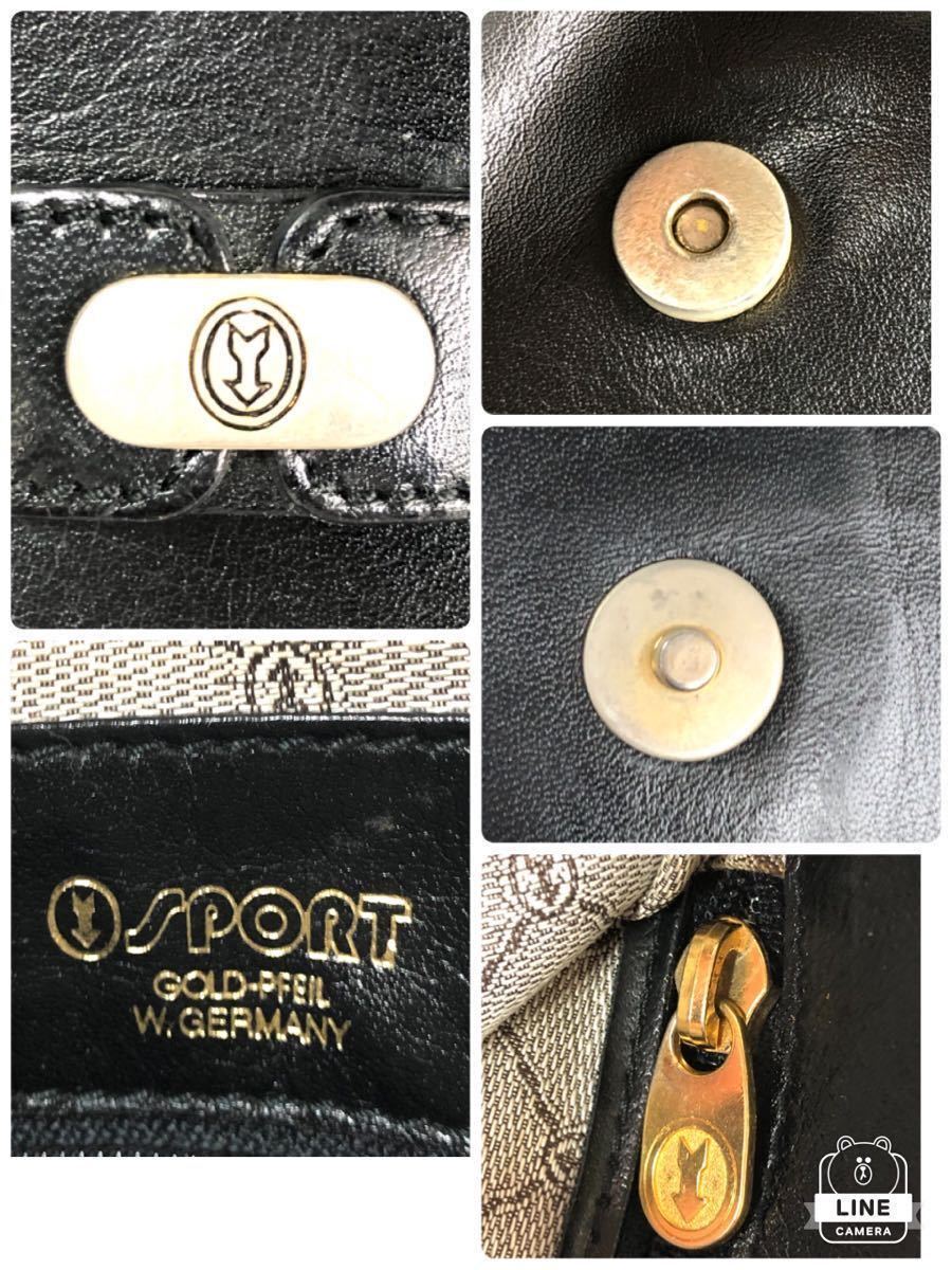GOLD PFEIL Authentic Women Shoulder Bag Black Leather GOLD PFEIL Authentic Women Shoulder Bag Black Leather